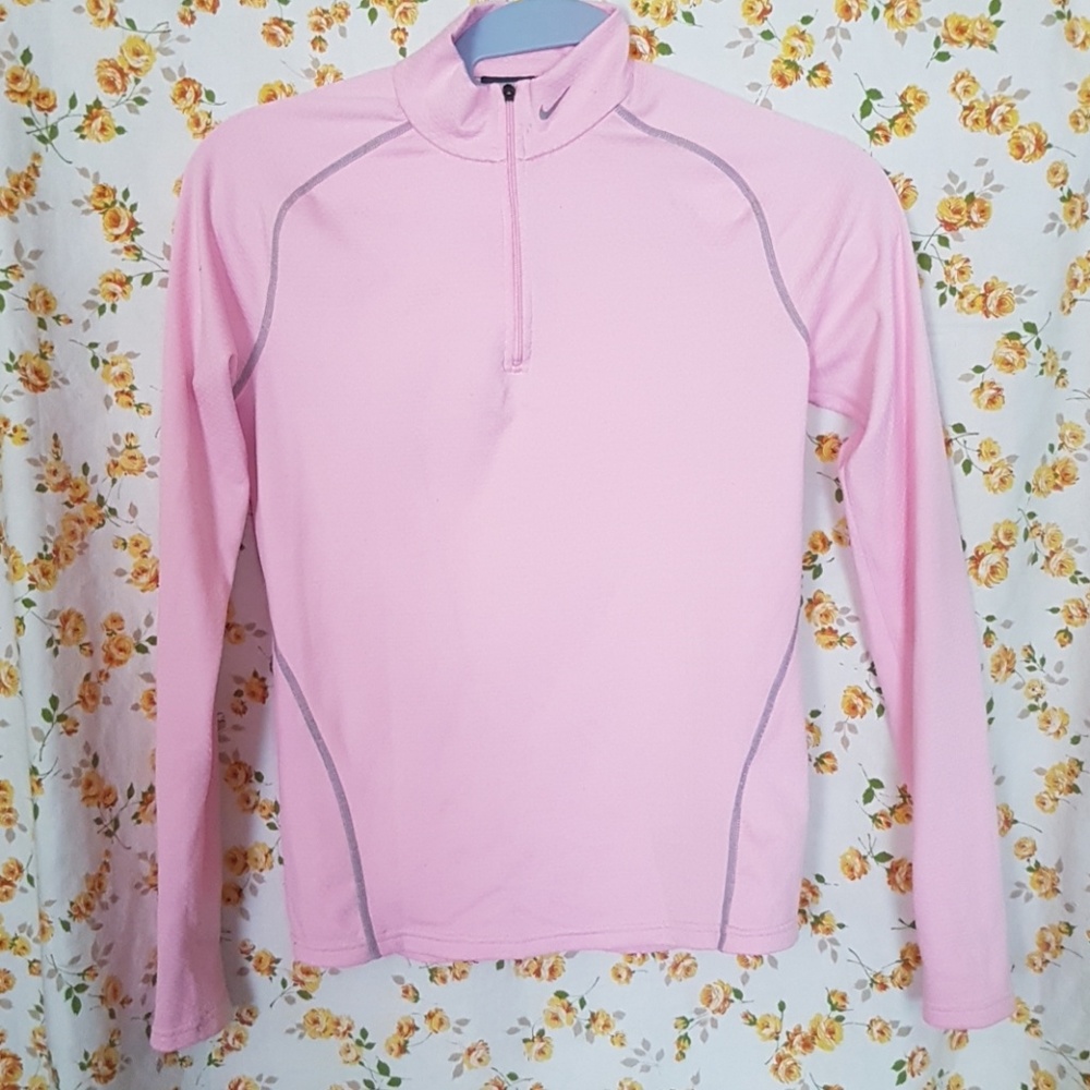 NIKE Sphere Dry Half Zip Sweater Pink Size M